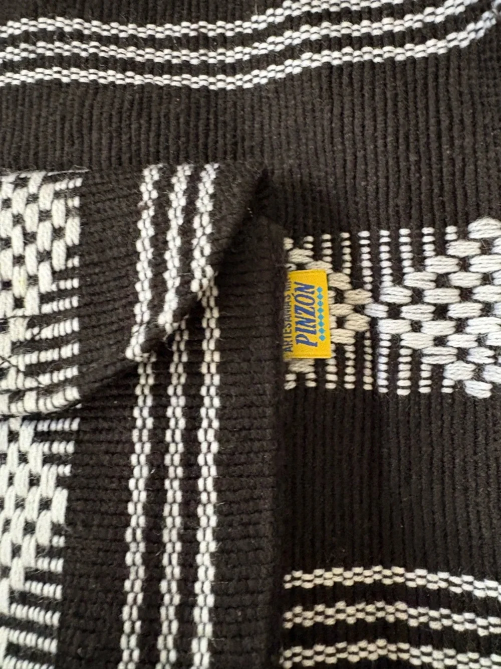 Artesanias Mr. Pinzon Black Woven Lightweight Backpack Made in Mexico